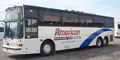 Cut Vinyl Lettering: American Coach Fleet Graphics.