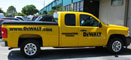 Cut Vinyl Lettering: Dewalt truck with cut vinyl lettering and graphics.