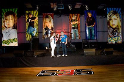 Wall Murals and Floor Graphics: Printed vinyl floor graphics for the band 535's concert.