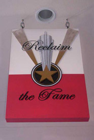 Signs: Custom Painted 3-D Foam Sign for Reclaim the fame.