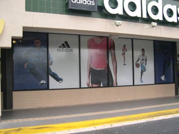 Vinyl Window Graphics: Retail store with printed window graphics.