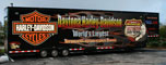 Vehicle Wraps: Harley Davidson Trailer with relflective graphics.