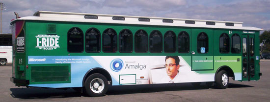 Vehicle Wraps: Trolley Partial Wrap for Microsoft.