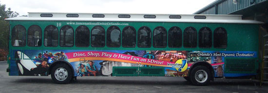 Vehicle Wraps: Trolley Partial Wrap for I-Ride.