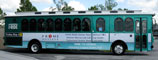 Vehicle Wraps: Trolley with Partial Wrap for Outlet Mall