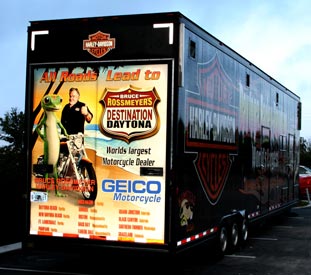 Vehicle Wraps: Harley Davidson Trailer with Reflective Wrap