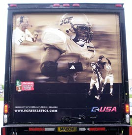 Vehicle Wraps: UCF Box Truck Wrap Rear